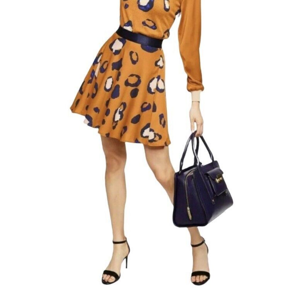 Leopard Print Skirt Size 10 PHILLIP LIM 3.1 for Target Multi-Color Circle Orange